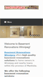 Mobile Screenshot of basementrenovationswinnipeg.com